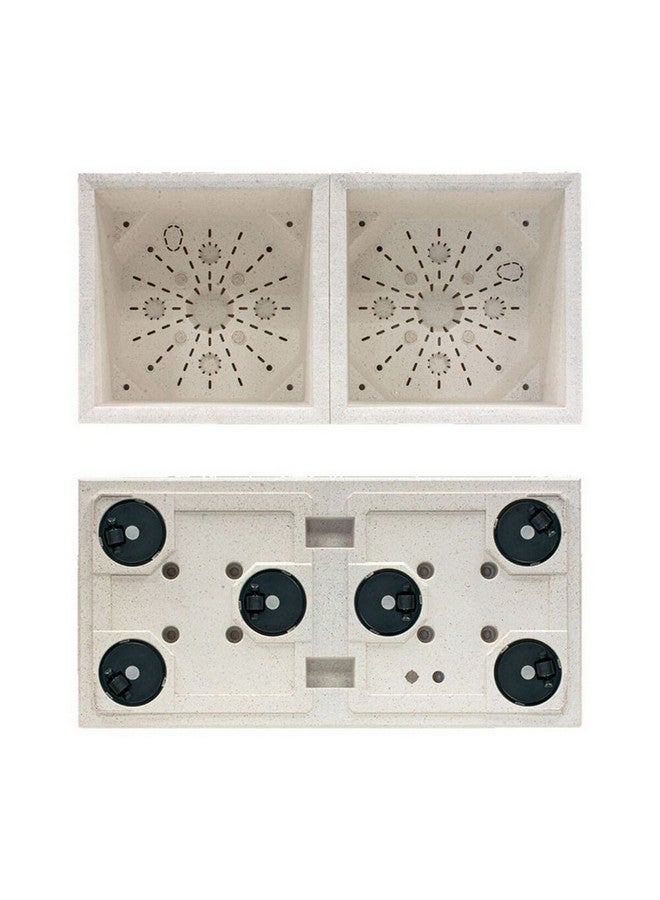 Prosperplast Madera Case Eco Wood Wheeled Flowerpot White 37 x 38.5 x 77 cm DMA800W-S449W - Image 2